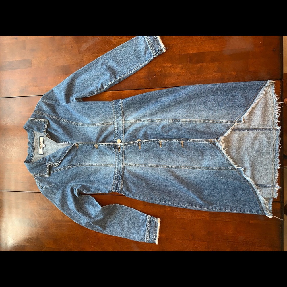 Denim high low dress